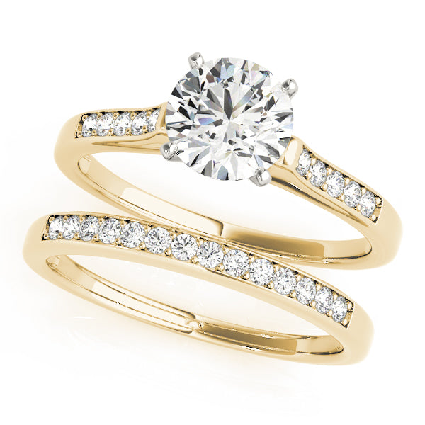 Single Row Channel Set Engagement Ring