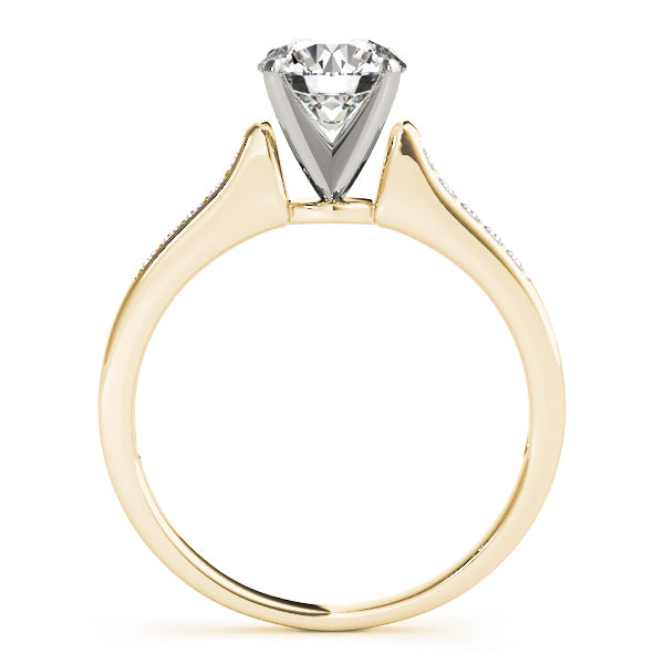 Single Row Channel Set Engagement Ring