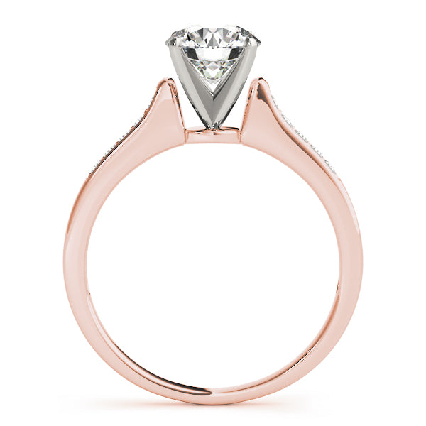 Single Row Channel Set Engagement Ring