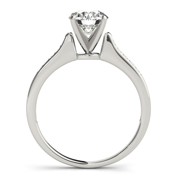 Single Row Channel Set Engagement Ring
