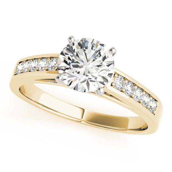 Single Row Prong In Channel Engagement Ring