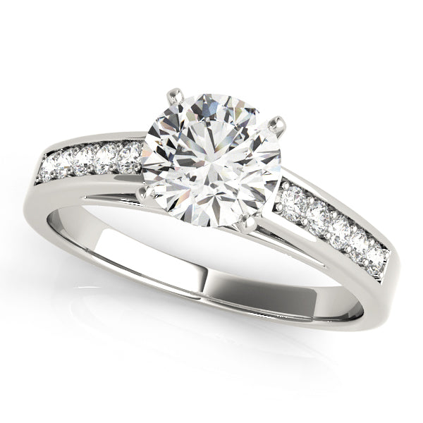 Single Row Prong In Channel Engagement Ring