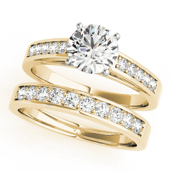 Single Row Prong In Channel Engagement Ring