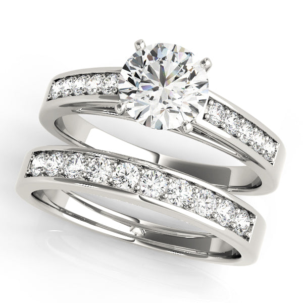 Single Row Prong In Channel Engagement Ring
