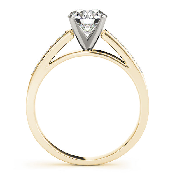 Single Row Prong In Channel Engagement Ring