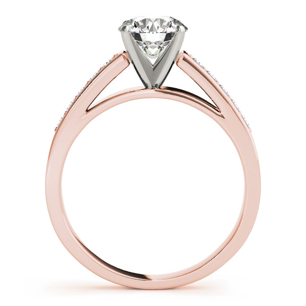 Single Row Prong In Channel Engagement Ring