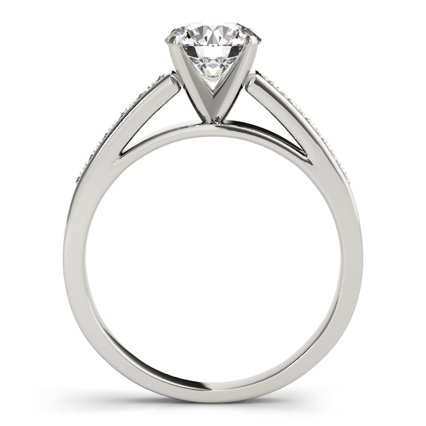 Single Row Prong In Channel Engagement Ring