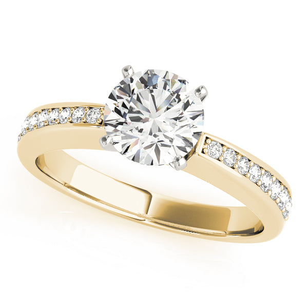 Channel Set Single Row Engagement Ring