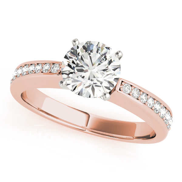 Channel Set Single Row Engagement Ring