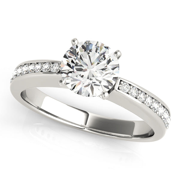 Channel Set Single Row Engagement Ring