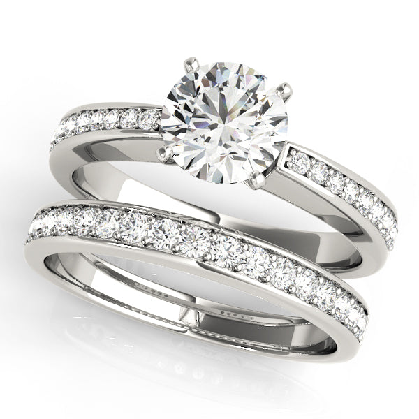 Channel Set Single Row Engagement Ring