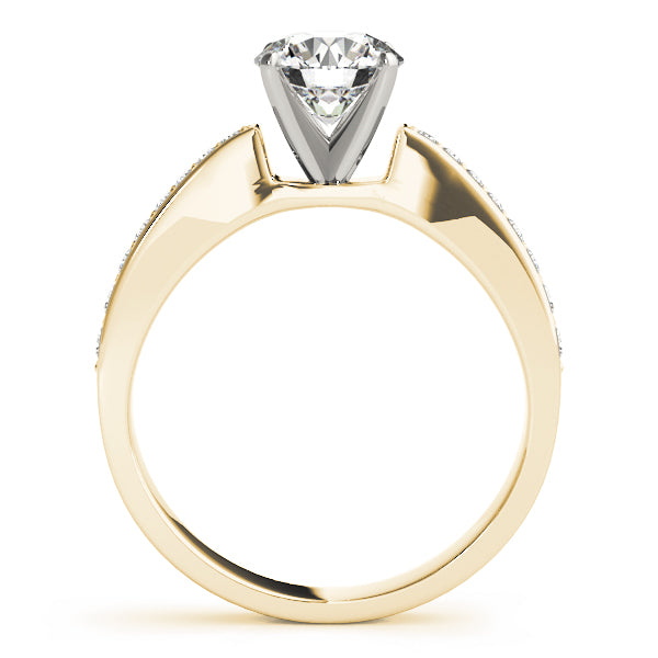 Channel Set Single Row Engagement Ring