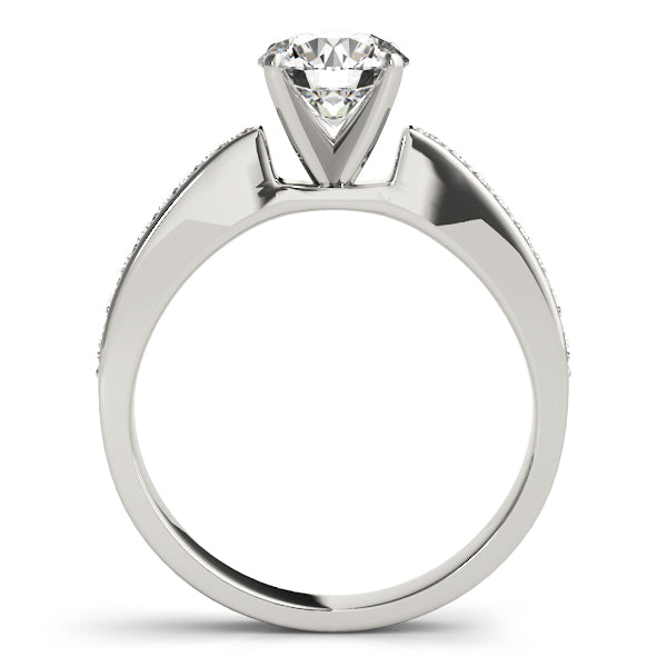 Channel Set Single Row Engagement Ring