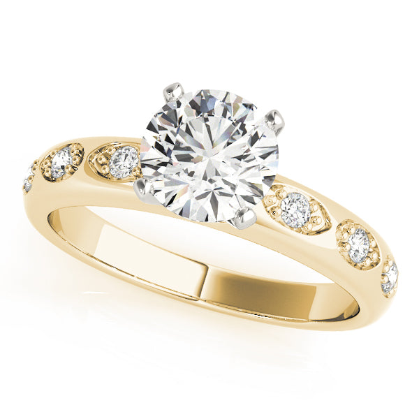 Single Row Prong Engagement Ring