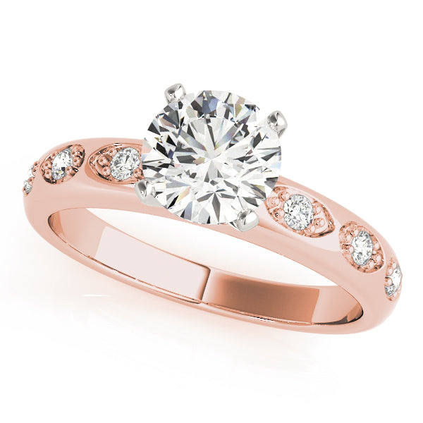 Single Row Prong Engagement Ring