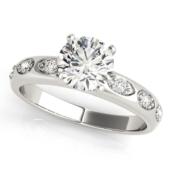 Single Row Prong Engagement Ring