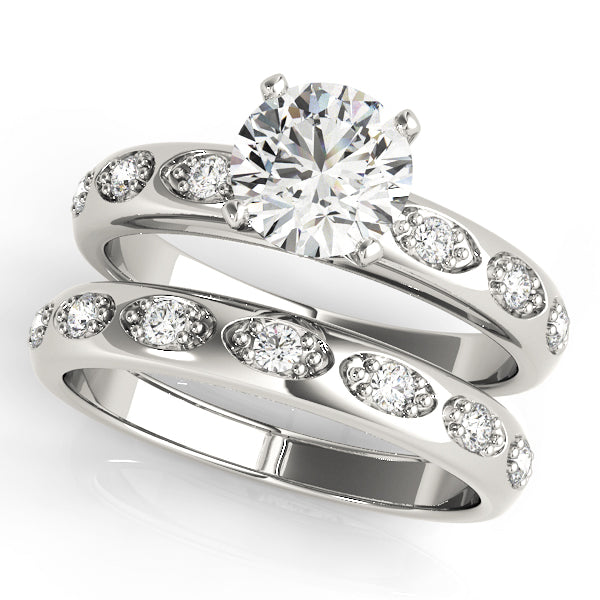 Single Row Prong Engagement Ring