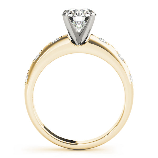 Single Row Prong Engagement Ring