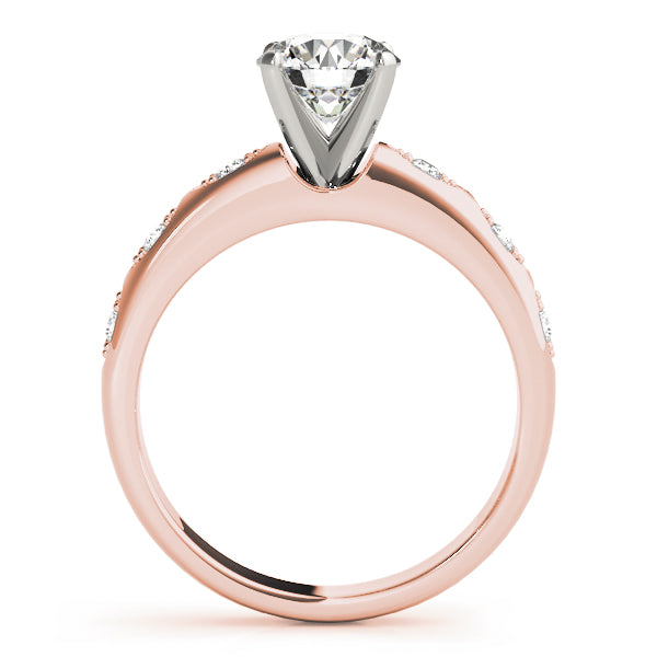 Single Row Prong Engagement Ring