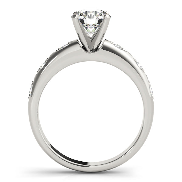 Single Row Prong Engagement Ring