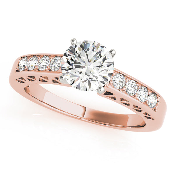 Channel Set Single Row Engagement Ring