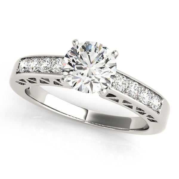 Channel Set Single Row Engagement Ring