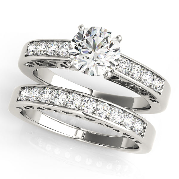 Channel Set Single Row Engagement Ring
