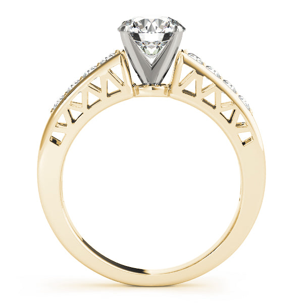 Channel Set Single Row Engagement Ring