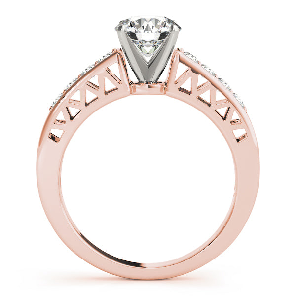 Channel Set Single Row Engagement Ring