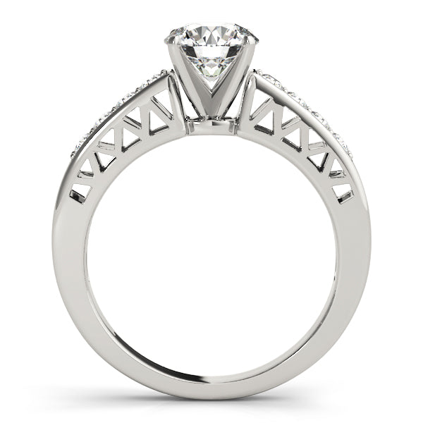 Channel Set Single Row Engagement Ring