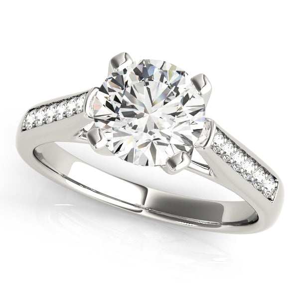 Channel Set Single Row Engagement Ring