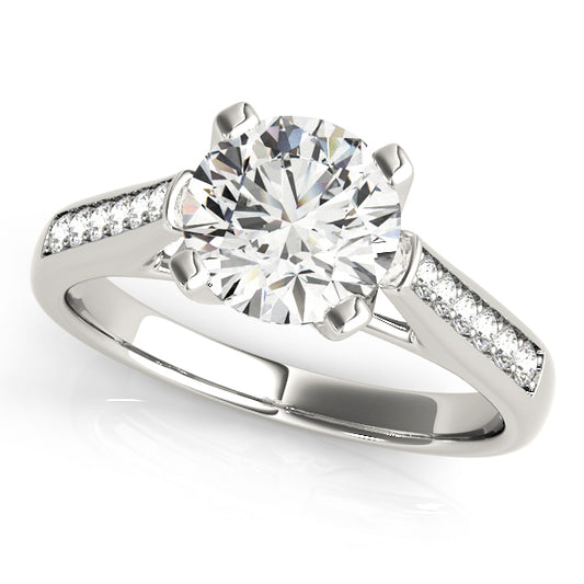 Channel Set Single Row Engagement Ring