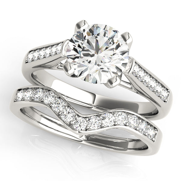 Channel Set Single Row Engagement Ring