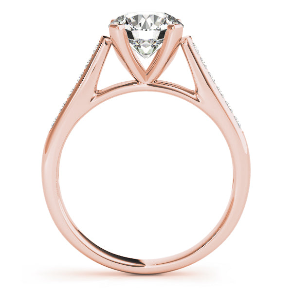 Channel Set Single Row Engagement Ring