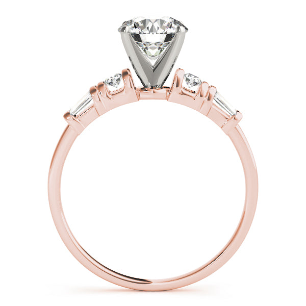 Round & Tapered Baguette Engagement Ring