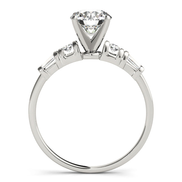 Round & Tapered Baguette Engagement Ring