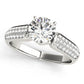 Multirow Pavé Engagement Ring