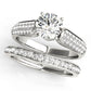 Multirow Pavé Engagement Ring