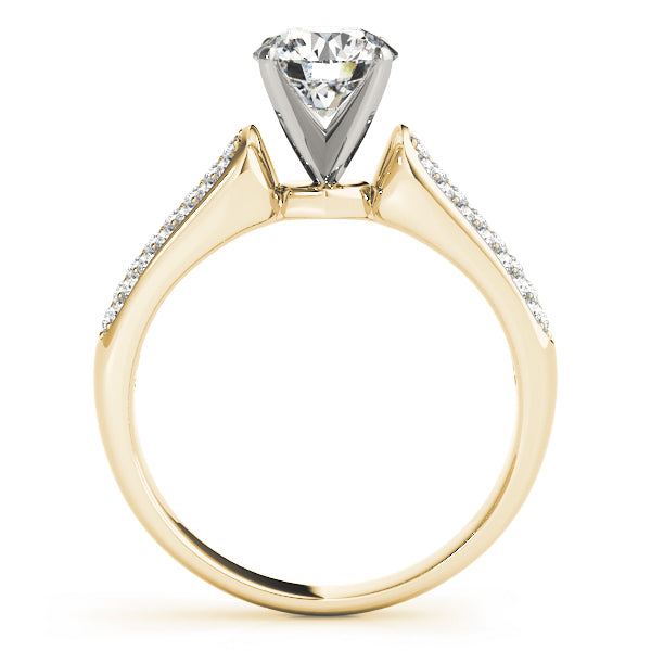 Multirow Pavé Engagement Ring