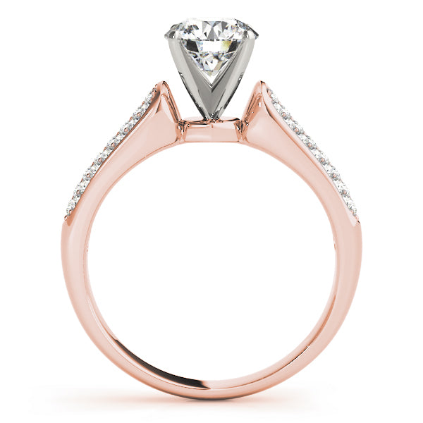 Multirow Pavé Engagement Ring