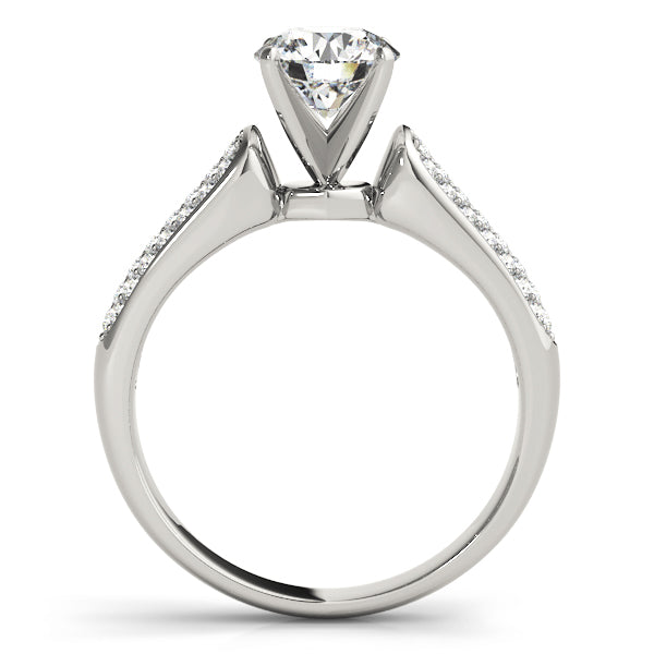 Multirow Pavé Engagement Ring