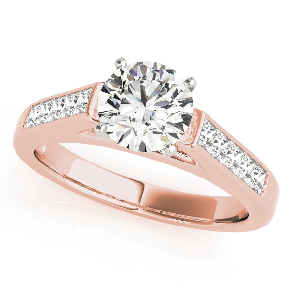 Single Row Fancy Shape Princess Cut Engagement Ring