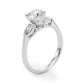 Pear Accent Three-Stone Engagement Ring