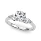 Pear Accent Three-Stone Engagement Ring