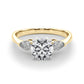 Pear Accent Three-Stone Engagement Ring