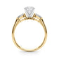 Pear Accent Three-Stone Engagement Ring