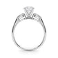 Pear Accent Three-Stone Engagement Ring