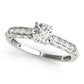Single Row Channel Set Engagement Ring