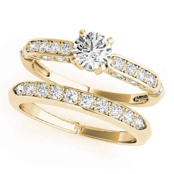 Single Row Channel Set Engagement Ring