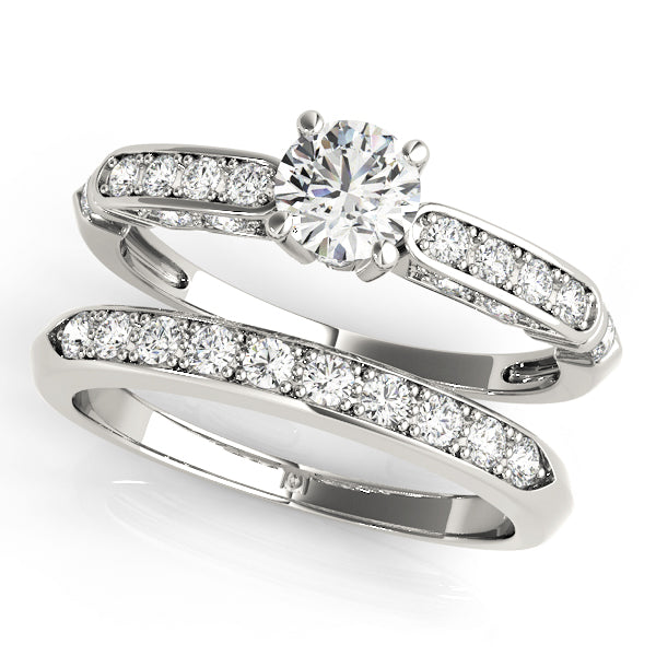 Single Row Channel Set Engagement Ring
